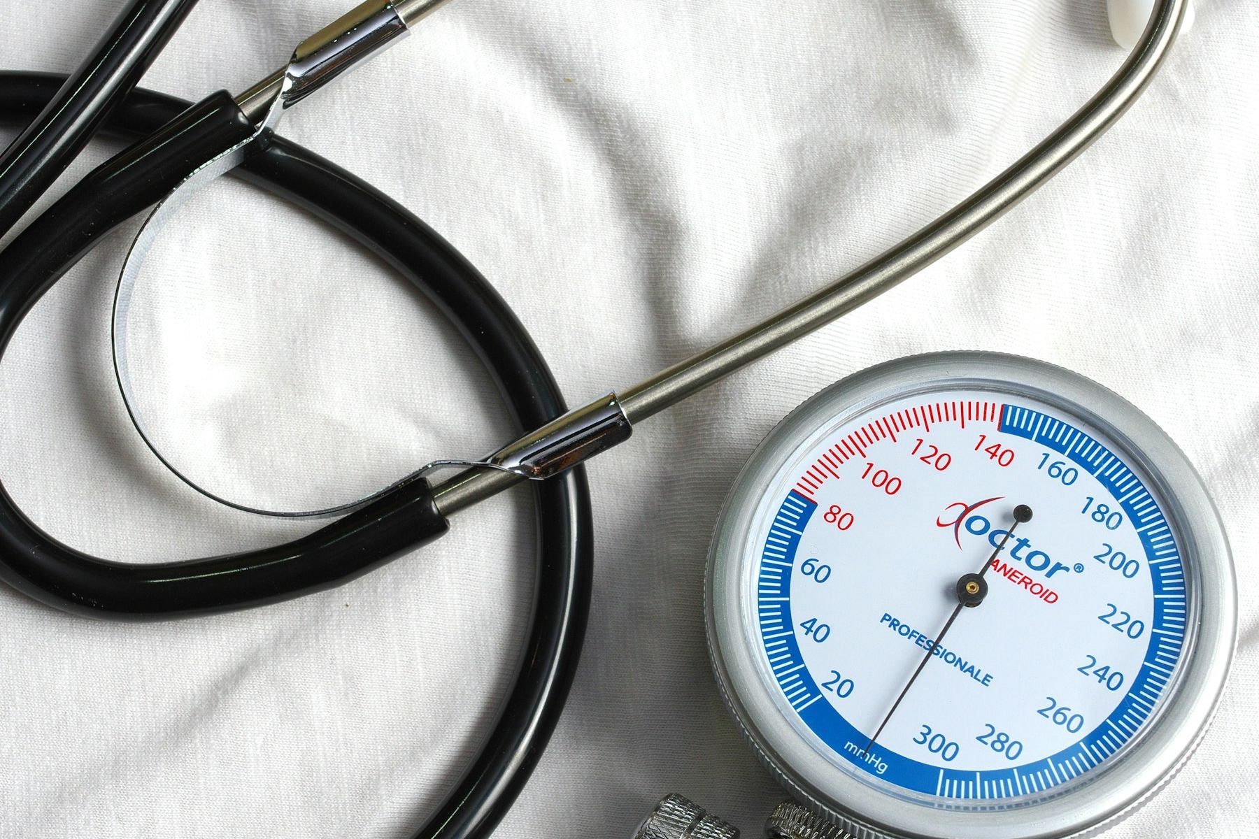 Stethoscope and blood pressure gauge, the tools of a concierge cardiologist’s visit